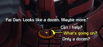 Mass Effect dialogue wheel